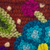 Monedero de lana - Monedero de lana tejido a mano con motivos florales en naranja