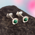 Chrysocolla double-sided stud earrings, 'Leaves in Green' - 925 Silver and Chrysocolla Leaf Double-Sided Stud Earrings (image 2b) thumbail