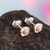 Rhodonite double-sided stud earrings, 'Leaves in Pink' - 925 Silver and Rhodonite Leaf Double-Sided Stud Earrings