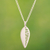 Sterling silver pendant necklace, 'Leaf Morphology' - Sterling Silver Pendant Necklace with Openwork Accents (image 2) thumbail