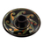 Ceramic incense holder, 'Ancestral Waves' - Handcrafted Wavy-Patterned Round Ceramic Incense Holder