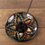Ceramic incense holder, 'Ancestral Constellation' - Handcrafted Geometric Round Ceramic Incense Holder (image 2) thumbail