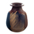 Ceramic decorative vase, 'Andean Braids in Brown' - colourful Hand-Painted Andean-Themed Ceramic Decorative Vase