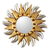 Gilded bronze and aluminum wood wall mirror, 'Peruvian Sunflower' - Gilded Bronze and Aluminum Wood Sunflower Wall Mirror thumbail