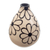 Ceramic decorative vase, 'Nocturnal Flowers' - Peru Chulucanas Ceramic Decorative Vase with Flower Motifs thumbail