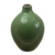 Ceramic decorative vase, 'Fresh Air' - Green Chulucanas Ceramic Decorative Vase Handmade in Peru