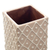 Ceramic flower pot, 'Oneiric Vibes' - Beige and White Ceramic Flower Pot with Diamond Pattern