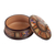 Caja decorativa de cerámica, 'Warmi' - Caja decorativa de cerámica pintada a mano con motivos incas
