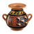 Ceramic decorative vase, 'Inca Majesty' - Inca-Style Ceramic Decorative Vase Hand-Painted in Peru thumbail