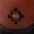 Leather sling bag, 'Andean Flair' - Brown Leather Sling Bag with Adjustable Strap & Wool Accent (image 2d) thumbail