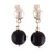 Onyx dangle earrings, 'Nocturnal Elegance' - Classic Sterling Silver Dangle Earrings with Black Onyx thumbail