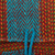 Clutch de lana, 'Sumaq' - Clutch de lana hecho a mano en color marrón y verde azulado con cierre de botón