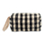 Wool cosmetic bag, 'Adventure Squares' - Handmade Checkered Wool Cosmetic Bag with Zipper Closure