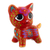 Ceramic sculpture, 'Feline Fire Magic' - Traditional Andean Ceramic Sculpture of a Red Feline