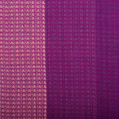 Alpaca blend shawl, 'Empress Beauty' - Handwoven Geometric Purple and Fuchsia Alpaca Blend Shawl