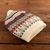 gorro 100% alpaca - Sombrero tradicional tejido de alpaca marfil de los Andes
