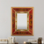 Reverse-painted glass wall mirror, 'Flowers for the Fire' - Floral Red Reverse-Painted Glass Wall Mirror from Peru (image 2b) thumbail