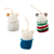 Adornos tejidos a crochet y bordados a mano, (juego de 3) - Conjunto de 3 adornos de gato de ganchillo con bordado floral a mano