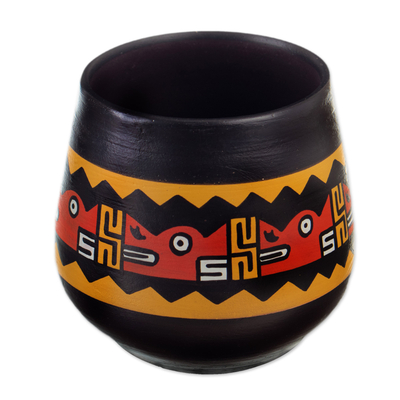 Dekorative Keramikvase - Dekorative Vase aus Keramik, handgefertigt und handbemalt in Peru
