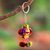 Pompom keychain, 'Andean Spinning Top' - Multicolored Keychain with Pompoms Handcrafted in Peru