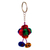 Pompon-Schlüsselanhänger - Mehrfarbiger Schlüsselanhänger mit Pompons, handgefertigt in Peru