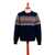 Men's 100% alpaca pullover sweater, 'Sea Breeze' - Men's 100% Alpaca Geometric-Patterned Blue Pullover Sweater thumbail
