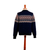 Men's 100% alpaca pullover sweater, 'Sea Breeze' - Men's 100% Alpaca Geometric-Patterned Blue Pullover Sweater (image 2d) thumbail
