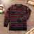 Men's 100% alpaca pullover, 'Andean Harmony' - Geometric-Patterned 100% Alpaca Pullover from Peru (image 2) thumbail