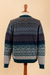 Men's 100% alpaca pullover, 'Teal Adventures' - Men's Soft Teal and Blue 100% Alpaca Pullover from Peru (image 2d) thumbail