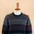 Men's 100% alpaca pullover, 'Teal Adventures' - Men's Soft Teal and Blue 100% Alpaca Pullover from Peru (image 2e) thumbail