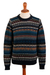 Men's 100% alpaca sweater, 'Andean Lines' - Men's Woven Striped Patterned 100% Alpaca Sweater thumbail