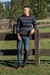 Men's 100% alpaca sweater, 'Andean Lines' - Men's Woven Striped Patterned 100% Alpaca Sweater (image 2b) thumbail