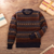 Men's 100% alpaca pullover sweater, 'Natural Roots' - Men's 100% Alpaca Geometric-Themed Knit Pullover Sweater (image 2) thumbail