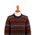 Men's 100% alpaca pullover sweater, 'Natural Roots' - Men's 100% Alpaca Geometric-Themed Knit Pullover Sweater (image 2b) thumbail