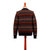 Men's 100% alpaca pullover sweater, 'Natural Roots' - Men's 100% Alpaca Geometric-Themed Knit Pullover Sweater