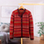 100% alpaca cardigan sweater, 'Inca's Red Geometry' - Striped Inca-Patterned Red 100% Alpaca Cardigan Sweater (image 2) thumbail