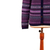 100% alpaca cardigan sweater, 'Inca's Purple Geometry' - Striped Inca-Patterned Purple 100% Alpaca Cardigan Sweater (image 2c) thumbail