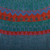 100% alpaca cardigan, 'Teal Tempest' - Teal 100% Alpaca Wool Knit Cardigan with Geometric Motifs (image 2i) thumbail