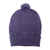 100% alpaca knit hat, 'Purple Braid' - Geometric Soft 100% Alpaca Knit Hat in a Purple Hue