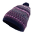 100% alpaca knit hat, 'Geometric Scapes in Purple' - Handcrafted Geometric Patterned Purple 100% Alpaca Knit Hat thumbail