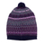 100% alpaca knit hat, 'Geometric Scapes in Purple' - Handcrafted Geometric Patterned Purple 100% Alpaca Knit Hat