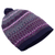 100% alpaca knit hat, 'Geometric Scapes in Purple' - Handcrafted Geometric Patterned Purple 100% Alpaca Knit Hat (image 2d) thumbail