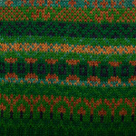 100% alpaca scarf, 'Geometric Scapes in Green' - Handcrafted Geometric Patterned Green 100% Alpaca Scarf