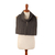 100% alpaca scarf, 'Grey Braid' - Soft Knit 100% Alpaca Scarf in a Grey Base Hue