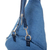 Leather-accented cotton shoulder bag, 'Style on the Go in Cyan' - Leather-Accented Cyan Cotton Shoulder Bag and Backpack