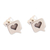 Sterling silver stud earrings, 'Heart Message' - Whimsical Heart-Themed Sterling Silver Stud Earrings