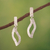Sterling silver dangle earrings, 'Eternal Shimmer' - Modern Sterling Silver Dangle Earrings with Openwork Accent
