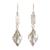 Sterling silver dangle earrings, 'Sophisticatedly Natural' - Leafy Sterling Silver Dangle Earrings with Hammered Details