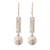 Sterling silver dangle earrings, 'Joyful Sparks' - Modern Sterling Silver Dangle Earrings with Hammered Details