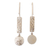 Sterling silver dangle earrings, 'Joyful Sparks' - Modern Sterling Silver Dangle Earrings with Hammered Details